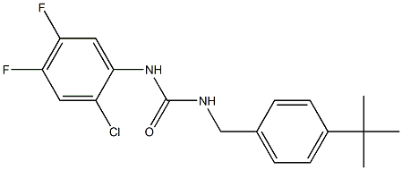 1-[(4-tert-butylphenyl)methyl]-3-(2-chloro-4,5-difluorophenyl)urea Struktur