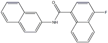 4-fluoro-N-naphthalen-2-ylnaphthalene-1-carboxamide Struktur