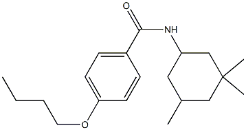 4-butoxy-N-(3,3,5-trimethylcyclohexyl)benzamide Struktur