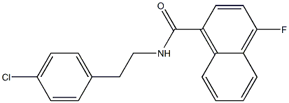 N-[2-(4-chlorophenyl)ethyl]-4-fluoronaphthalene-1-carboxamide Struktur