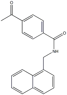 4-acetyl-N-(naphthalen-1-ylmethyl)benzamide Struktur