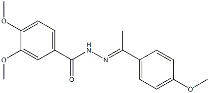 3,4-dimethoxy-N-[(E)-1-(4-methoxyphenyl)ethylideneamino]benzamide Struktur