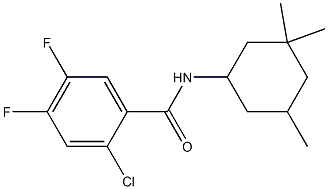 2-chloro-4,5-difluoro-N-(3,3,5-trimethylcyclohexyl)benzamide Struktur