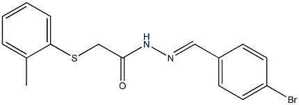 N-[(E)-(4-bromophenyl)methylideneamino]-2-(2-methylphenyl)sulfanylacetamide Struktur