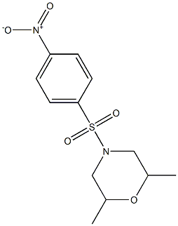 2,6-dimethyl-4-(4-nitrophenyl)sulfonylmorpholine Struktur