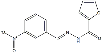 N-[(E)-(3-nitrophenyl)methylideneamino]furan-2-carboxamide Struktur