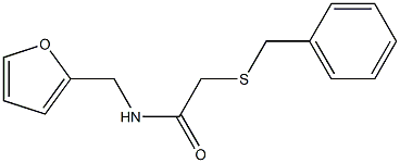 2-benzylsulfanyl-N-(furan-2-ylmethyl)acetamide Struktur