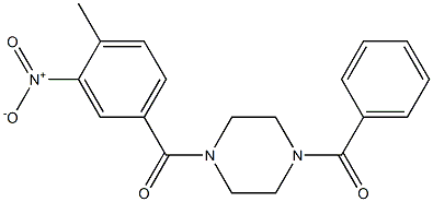 [4-(4-methyl-3-nitrobenzoyl)piperazin-1-yl]-phenylmethanone Struktur