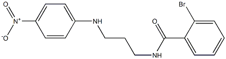 2-bromo-N-[3-(4-nitroanilino)propyl]benzamide Struktur