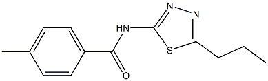 4-methyl-N-(5-propyl-1,3,4-thiadiazol-2-yl)benzamide Struktur