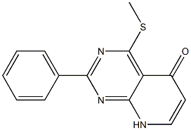 4-methylsulfanyl-2-phenyl-8H-pyrido[2,3-d]pyrimidin-5-one Struktur