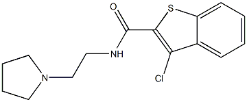 3-chloro-N-(2-pyrrolidin-1-ylethyl)-1-benzothiophene-2-carboxamide Struktur