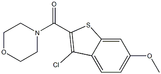 (3-chloro-6-methoxy-1-benzothiophen-2-yl)-morpholin-4-ylmethanone Struktur