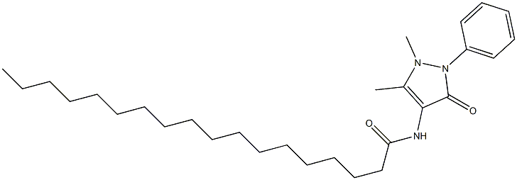 N-(1,5-dimethyl-3-oxo-2-phenylpyrazol-4-yl)octadecanamide Struktur