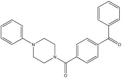 phenyl-[4-(4-phenylpiperazine-1-carbonyl)phenyl]methanone Struktur