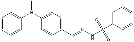 N-[(E)-[4-(N-methylanilino)phenyl]methylideneamino]benzenesulfonamide Struktur