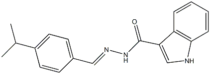 N-[(E)-(4-propan-2-ylphenyl)methylideneamino]-1H-indole-3-carboxamide Struktur