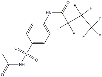 N-[4-(acetylsulfamoyl)phenyl]-2,2,3,3,4,4,4-heptafluorobutanamide Struktur