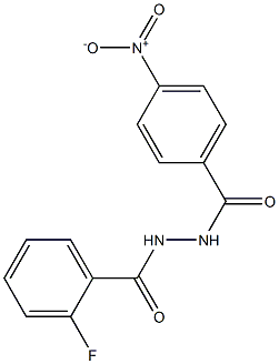 2-fluoro-N'-(4-nitrobenzoyl)benzohydrazide Struktur