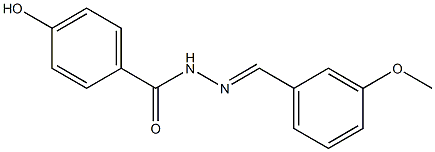 4-hydroxy-N-[(E)-(3-methoxyphenyl)methylideneamino]benzamide Struktur