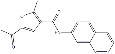 5-acetyl-2-methyl-N-naphthalen-2-ylfuran-3-carboxamide Struktur