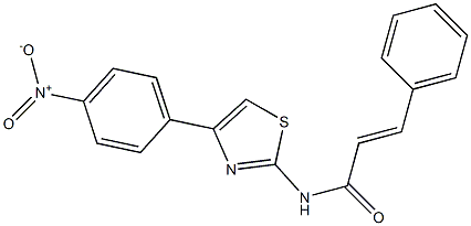 (E)-N-[4-(4-nitrophenyl)-1,3-thiazol-2-yl]-3-phenylprop-2-enamide Struktur