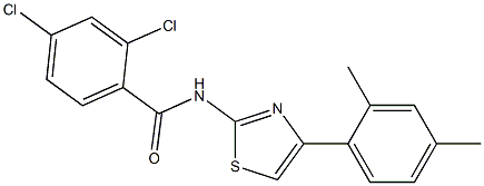 2,4-dichloro-N-[4-(2,4-dimethylphenyl)-1,3-thiazol-2-yl]benzamide Struktur