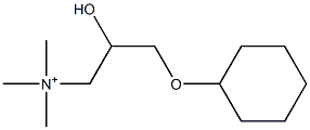 (3-cyclohexyloxy-2-hydroxypropyl)-trimethylazanium Struktur