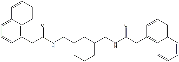 2-naphthalen-1-yl-N-[[3-[[(2-naphthalen-1-ylacetyl)amino]methyl]cyclohexyl]methyl]acetamide Struktur