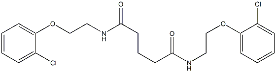 N,N'-bis[2-(2-chlorophenoxy)ethyl]pentanediamide Struktur