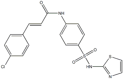 (E)-3-(4-chlorophenyl)-N-[4-(1,3-thiazol-2-ylsulfamoyl)phenyl]prop-2-enamide Struktur