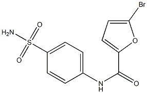 5-bromo-N-(4-sulfamoylphenyl)furan-2-carboxamide Struktur