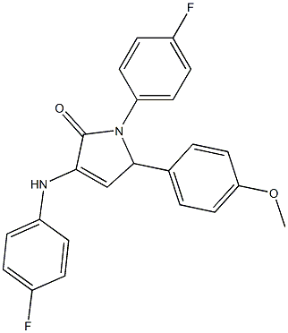 4-(4-fluoroanilino)-1-(4-fluorophenyl)-2-(4-methoxyphenyl)-2H-pyrrol-5-one Struktur