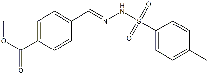 methyl 4-[(E)-[(4-methylphenyl)sulfonylhydrazinylidene]methyl]benzoate Struktur