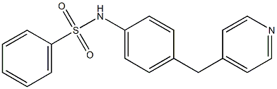 N-[4-(pyridin-4-ylmethyl)phenyl]benzenesulfonamide Struktur