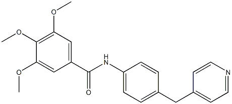 3,4,5-trimethoxy-N-[4-(pyridin-4-ylmethyl)phenyl]benzamide Struktur