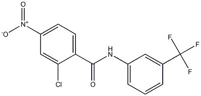 2-chloro-4-nitro-N-[3-(trifluoromethyl)phenyl]benzamide Struktur