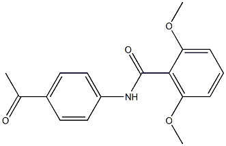 N-(4-acetylphenyl)-2,6-dimethoxybenzamide Struktur