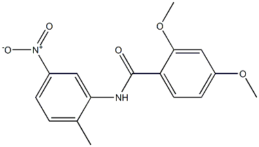 2,4-dimethoxy-N-(2-methyl-5-nitrophenyl)benzamide Struktur