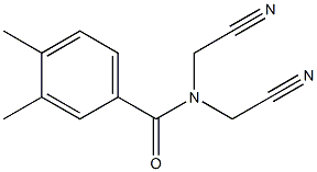 N,N-bis(cyanomethyl)-3,4-dimethylbenzamide Struktur