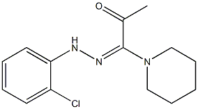 (1E)-1-[(2-chlorophenyl)hydrazinylidene]-1-piperidin-1-ylpropan-2-one Struktur