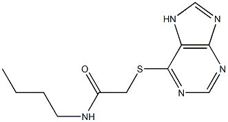 N-butyl-2-(7H-purin-6-ylsulfanyl)acetamide Struktur