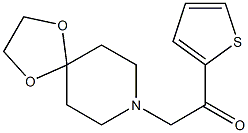 1-(1,4-dioxa-8-azaspiro[4.5]decan-8-yl)-2-thiophen-2-ylethanone Struktur