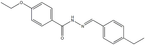 4-ethoxy-N-[(E)-(4-ethylphenyl)methylideneamino]benzamide Struktur