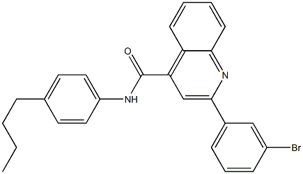 2-(3-bromophenyl)-N-(4-butylphenyl)quinoline-4-carboxamide Struktur