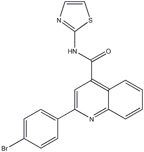 2-(4-bromophenyl)-N-(1,3-thiazol-2-yl)quinoline-4-carboxamide Struktur