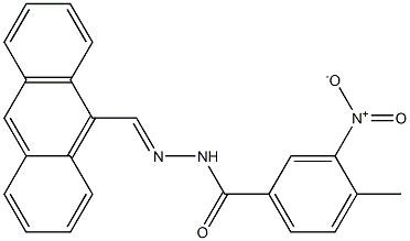 N-[(E)-anthracen-9-ylmethylideneamino]-4-methyl-3-nitrobenzamide Struktur