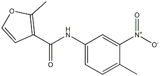 2-methyl-N-(4-methyl-3-nitrophenyl)furan-3-carboxamide Struktur