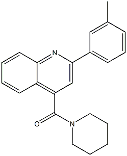 [2-(3-methylphenyl)quinolin-4-yl]-piperidin-1-ylmethanone Struktur