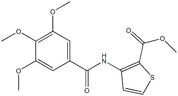 methyl 3-[(3,4,5-trimethoxybenzoyl)amino]thiophene-2-carboxylate Struktur